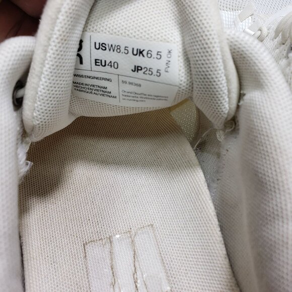 On Cloud 5 Mesh Sneakers White/Mint Cushioned Lightweight Womens 8.5 - Picture 10 of 10